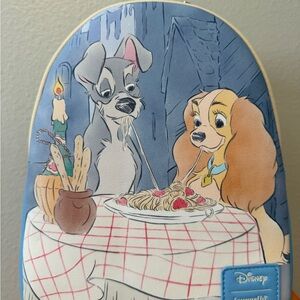Loungefly Disney Lady and the Tramp Backpack - Blue and Tan